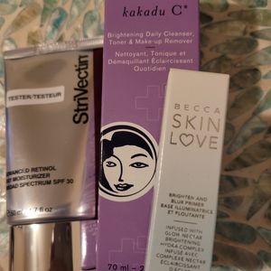 3 face Products. Cleanser SPF and Primer